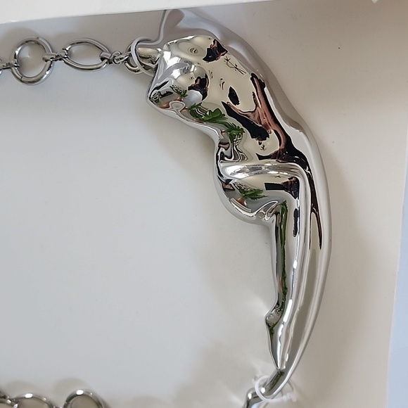 ZARA Metal Torso Chain Link Necklace - Picture 6 of 12